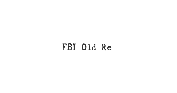 FBI Old Report font thumbnail